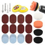 131Pcs Sanding Discs Drill Polishing Kit, 3 Inch Car Headlight Restoration Kit, 60 to 10000 Grits Wet Dry Sandpaper Buffing P
