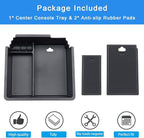PIMCAR Compatible with 2019 2020 2021 2022 2023 Ford Ranger Center Console Organizer ABS Plastic Material Armrest Box Insert Tray Accessories (Not for 2023 Ranger XL/Raptor/Wildtrak)-Black Trim