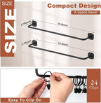 Hat Rack for Wall 24 Baseball Caps Modern Metal Hat Organizer with 24 Clips Hat Holder Wall-Mounted Storage Display for Close