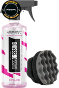 Legendary Gloss Dressing with Applicator 16oz - Tire Shine Spray & Plastic Restorer – Water Based & Non-Greasy Interior/Exter