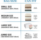 Roomimaster Vacuum Storage Bags, Vacuum Seal Space Saver Bags for Clothing, Travel Lugggage, Carry-on, Blankets, Comforters, 