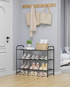 Kitsure Shoe Rack - Stainless Steel Shoe Organizer, Sturdy Shoe Rack for Closet and Front Door Entrance, Free Standing Shoe S