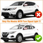 Moonlinks Compatible with Nissan Rogue 2014-2020/Murano 2015-2024/Pathfinder 2017-2020 Left Driver Mirror Cover Replacement, White Left Side Clip-on Mirror Cap Replaces for 96374-4BA0A