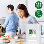 Bonsenkitchen Precut Vacuum Bags 100 Quart 8" x 12", BPA Free, Commercial Grade Textured Food Sealer Bag, Thick Embossed Bags