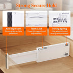 Lifewit 5 Pack Drawer Dividers Bamboo 4" High, 16-22" Adjustable Drawer Organizers for Clothes, 5 Pack Drawer Dividers 4" Hig