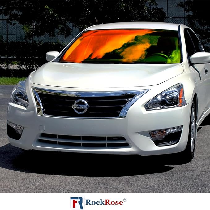 RockRose Citrus Shift Chameleon Window Tint for Cars, Color Window Tint Film; Heat Rejection & UV Block for Privacy and Sun Protection, 85% VLT (Sunrise Red, 40 in x 5FT)