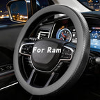 Steering Wheel Cover for Dodge Ram 1500 2500 3500, Fit 15.5-16" Wheels (Gray)