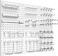 Peg Board Kit, Includes Pegboard and Accessories,with Hooks and Bins,Peg Board Wall Organizer for Office,Ornaments Display,Cr
