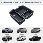 TOPINSTALL Center Console Organizer Compatible with 2007-2014 Chevy Silverado GMC Sierra Avalanche Tahoe Suburban Yukon Yukon XL Accessories, Truck Console Organizer Storage Full Size Tray
