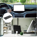 HARFINGTON 4pcs Car Dashboard Anti-Slip Mat 10.6" x 6" Universal Sticky Dash Pad Grid Pattern Washable Reusable Car Non-Slip 
