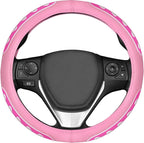 Ventilated Heart-Shaped Steering Wheel Cover with Anti-Slip Leather Grip. Compatible with Ford, Toyota, Honda, Nissan, and Ch