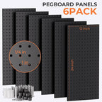 INCLY 48x36 Inch Metal Peg Board Kit with 1/4" Pegboard Hooks Accessories, 6PCS Peg Board Panels and 234PCS Black Pegboard Wa