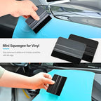 Gomake 20 Pack Vinyl Squeegee With Felt Fabric for Tint Film Decal Application, Wrap Installation, Wallpaper Smooth Tool (Black and Grey, 20)