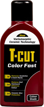 T-Cut Dark Red Scratch Remover Color Fast Paintwork Restorer Car Polish, 13 Colors Available, 17 Fl Oz