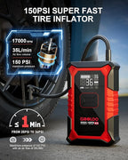 GOOLOO A3 Jump Starter with Air Compressor, 3000A Portable Car Battery Booster (9.0 Gas/6.5L Diesel) with 150PSI