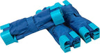 Handy Sandy Cart Caddy – 3-Pack Reusable Shopping Bags with Cart Clips | Heavy-Duty Grocery Organizer Tote Set | Eco-Friendly, Foldable, 40 lb Capacity | Blue