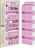 KYEVIS Over The Door Organizer, 5 Shelves Closet Door Hanging Organizer with 10 Mesh Pockets, Nursery Closet Organizer, Baby 