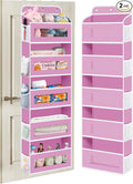 KYEVIS Over The Door Organizer, 5 Shelves Closet Door Hanging Organizer with 10 Mesh Pockets, Nursery Closet Organizer, Baby 