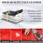 Coverado Car Seat Covers Full Set, 5 Seat Universal Seat Cover for Cars, Luxury Faux Leather Waterproof Seat Cover, Front and