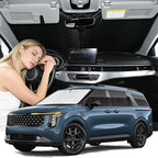 Windshield Sunshade for Kia Carnival 2022-2026 Sun Shade Car Windshield Accessories Upgrade 4 Layers Blocks UV Rays Custom Fit Carnival 240T Car Window Shades Front Windshield Keep Cool Foldable