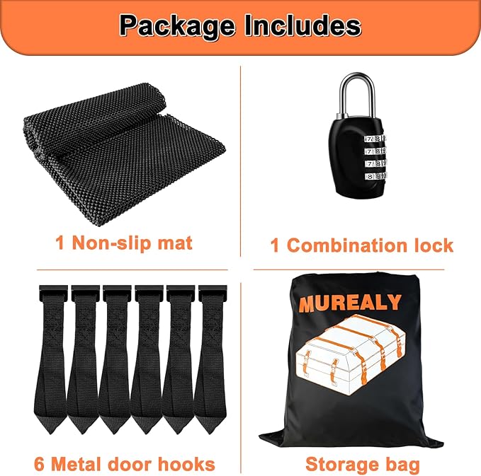 Premium Car Roof Bag, 20 Cubic Heavy Duty Cargo Carrier Bag for All Cars with/Without Rack, Waterproof Car Roof Cargo Carrier with Anti-Slip Mat, 6 Door Hooks, Luggage Lock