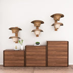 Cowboy Hat Rack - 6-Piece Western Hat Holder, Rustic Black Metal & Natural Wooden Board Wall Mount
