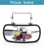 BOOLEE Convex Mirror Stainless Steel Rectangular U-Bracket for Cars Trucks Boats Tractors Forklifts Improves Visibility Rear view and Side Mirror Universal Screw Fixed