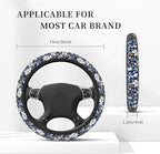 Steering Wheel Cover Universal Fit Car Interior Accessories for Women Men 15 Inch Breathable Anti Slip Odorless Neoprene Stee