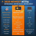 2026 FOXWELL NT716 Bidirectional OBD2 Scanner - ABS, Airbag, Transmission, Engine Scanner with 9 Service Resets Including ABS