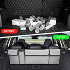 Car Trunk Organizer, Waterproof Collapsible Cargo Bag with 4 Pockets,Backseat Hanging Large Storage with Adjustable Straps, St