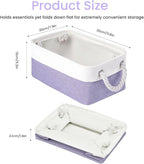 Storage Baskets for Shelves 11.8x7.9x5.2 Inch, Foldable Fabric Storage Bins with Handles, Small Storage Baskets for Organizin