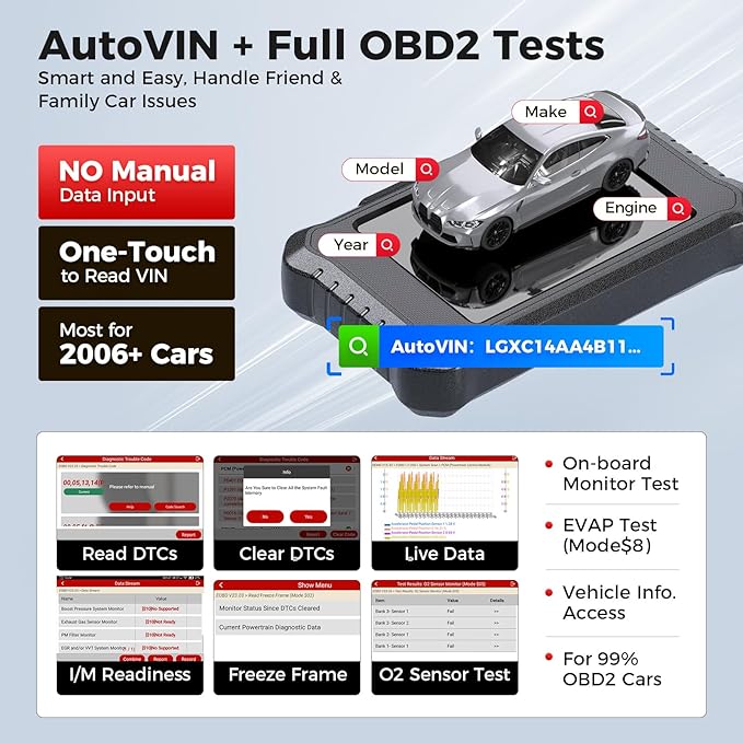 Launch X431 Creader Elite 2.0 FGC OBD2 Scanner, Bi-Directional Scan Tool for Ford/GM/Chrysler Series, ECU Coding, Lifetime