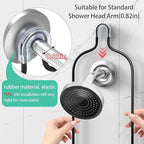 DAOYA Over the Shower Head Caddy with 2 Baskets & Soap Holder, Non-Slip Design for 0.82-Inch Showers, Black, Stainless Steel