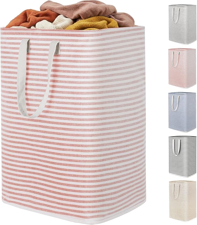 Lifewit 1 Pack Laundry Basket 80L Each, Collapsible Clothes Hamper with Reinforced Handles, Freestanding Waterproof Design fo