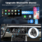 LAMTTO 9.26" Wireless Carplay and Android Auto with 2.5K Dash Cam, 1080P Backup Camera, Portable Touchscreen GPS Navigation f