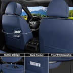 Coverado Front Seat Covers, Breathable Nappa Leather Car Seat Cover, Universal Seat Covers for Cars, Waterproof Car Seat Prot