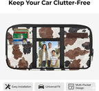 Cow Car Visor Organizer Scratch-Resistant Sunvisor Organizers Auto Interior Car Accessories with Zipper Visor Storage Pouch Fits Most Vehicles, SUVs, Trucks Keep Tidy
