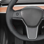 MEWANT Hand Stitched Steering Wheel Cover for Tesla Model 3 2017-2023 / Model Y 2020-2023 for Tesla Model 3/Y Accessories