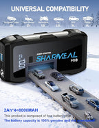 Jump Starter 5000A, 12V Car Battery Jump Starter with USB Quick Charge (Up to 10.0L Gas or 9.0L Diesel Engine), Battery