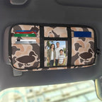 Duck Camo Car Sun Visor Organizer with Card Holder Car Sun Visor Storage Bag Hook LoopEasy Installation Universal Fit for Most Cars SUV