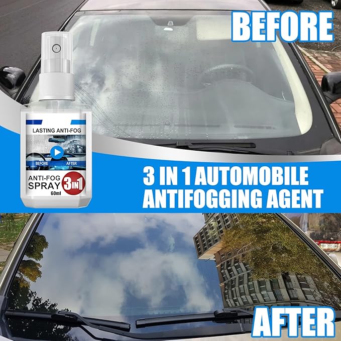 Car Glass Anti Fog Spray,60ml Rainproof Nano Rain Remover Multifunctional Car Glass Coating Agent Water Repellent Coating for