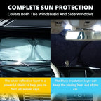 Semi Truck Sun Shade for Windshield and Side Windows | Upgrade 300T Semi Window Sunshade Sun Protection Block UV/Sun Heat Rays for Semi, Commercial & Big Rig Truck, RV