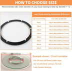 TamBee 18 Inch Lazy Susan Bearing Heavy Duty Metal Hardware Large Aluminum Turntable Lazy Susan Hardware Kit Parts Rotating R