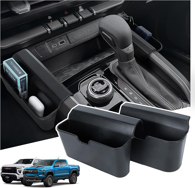 Center Console Organizer Compatible with 2023-2026 Chevy Colorado/2023-2026 GMC Canyon, Armrest Storage Box＆Gear Shift Organizer Tray Interior Truck Accessories