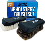 Upholstery Brush Set, Carpet and Car Cleaning Brushes, Horsehair Detailing Brush for Upholstery Cleaner, Leather, Interior, B