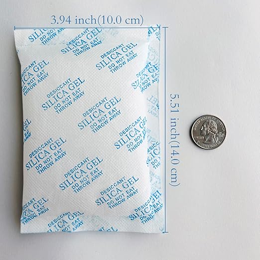 Silica Gel Packets,100 Gram 10 Packets Desiccant Packs, Moisture Absorbers, Rechargeable Silica Gel Car Dehumidifier, Reactiv