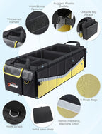 Oasser Trunk Organizer with Cooler Bag 95L, Bearing 110lb No Deformation, Collapsible with Multi Compartments, 20L Removable