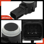 A-Premium 4-PC Reverse Backup Parking Assist Sensor Compatible with Chevrolet, GMC, Buick & Cadillac Models - Silverado 1500 2500 3500 HD, Sierra, Tahoe, Yukon, Malibu, Escalade, Impala, Enclave, Trax