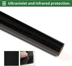 Motoforti Nano Ceramic Car Window Tint Film VLT 18% IRR 65% UVR 85% Black Silver Tone 14.76 ft x 35.43 Inch Privacy Film 2mil PET 1 Pc