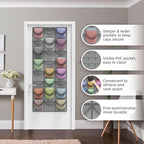 Grey Hat Organizer Racks for Baseball Caps, 24 Deeper Pockets Baseball Hat Rack, Cap Rack, Hat Rack for Door with 3 Hooks